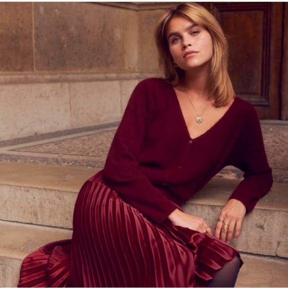 Sezane Sweaters - 🇫🇷SEZANE Le Fil Rouge/burgundy mohair & alpaca jumper